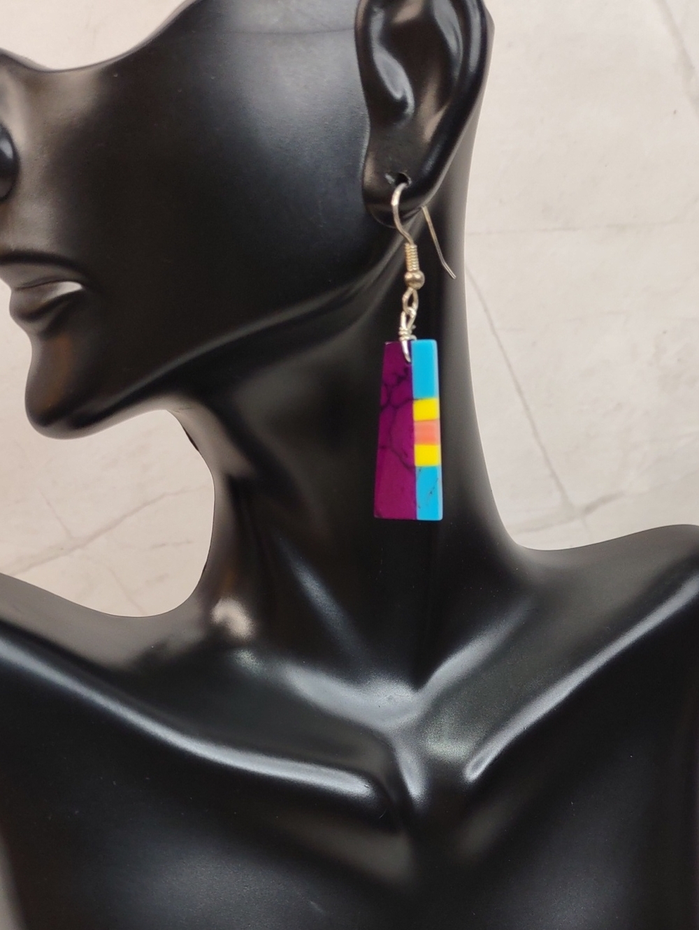 Artisan Crafted Mosaic Inlay Earrings